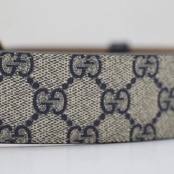 GUCCI Blue & Beige GG Marmont Belt 411924 Size 90/36 US - Picture 14 of 16